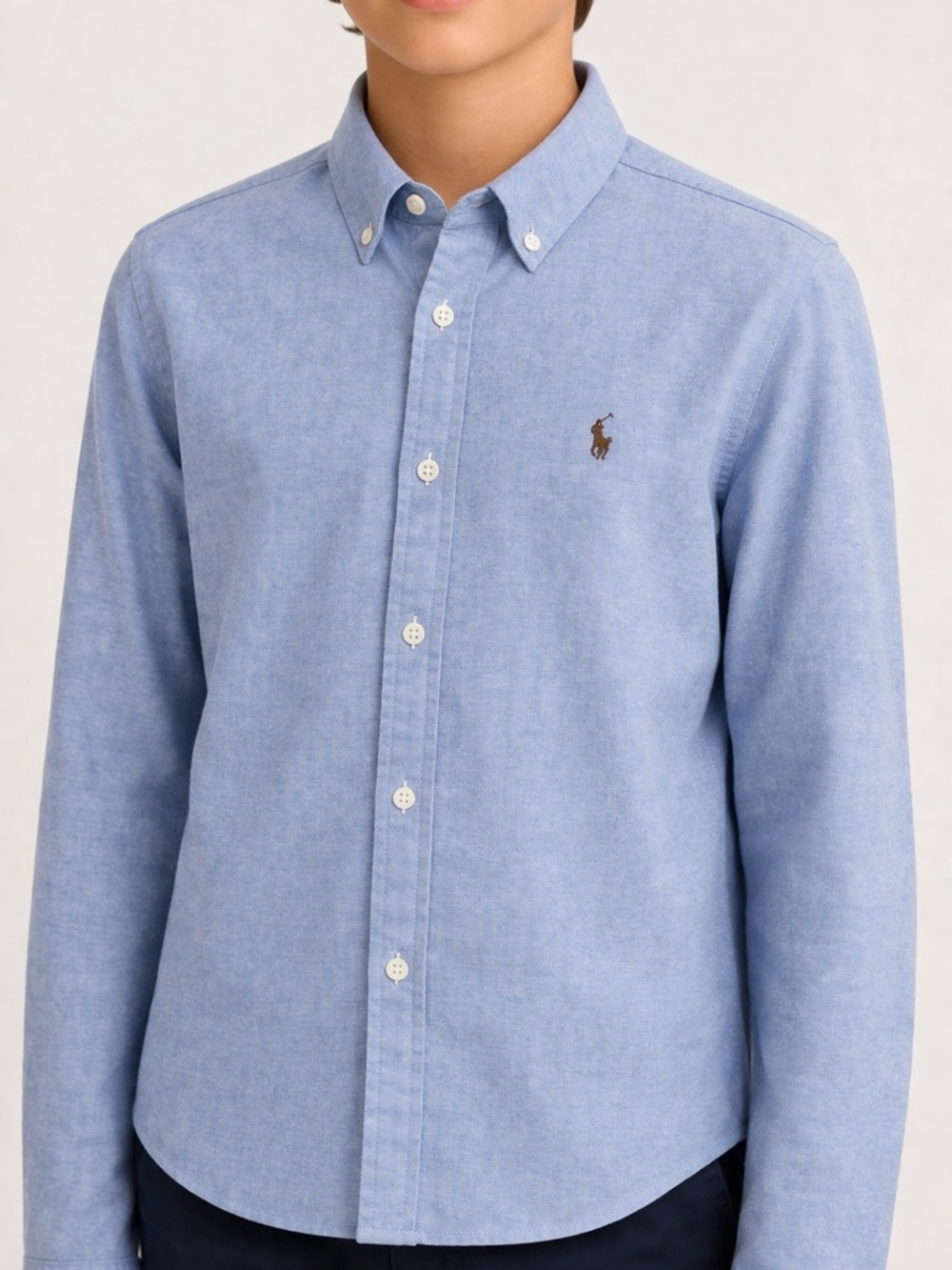 Ralph Lauren Boys Light Blue Button-Down Shirt | Size 12 | Classic Preppy